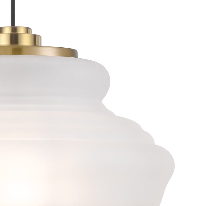 Verdun 400mm Pendant Light Antique Gold & Frost - VERDUN PE40-AGFR