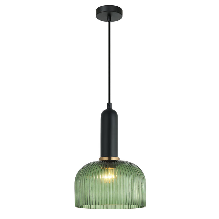 Buy Pendant Lights Australia Vintaj 1 Light Pendant Green Glass Dome Shape - VINTAJ14