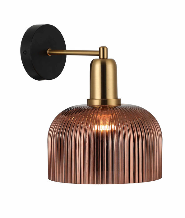 Vintaj Dome Glass Wall Light Copper Painted - VINTAJ4W