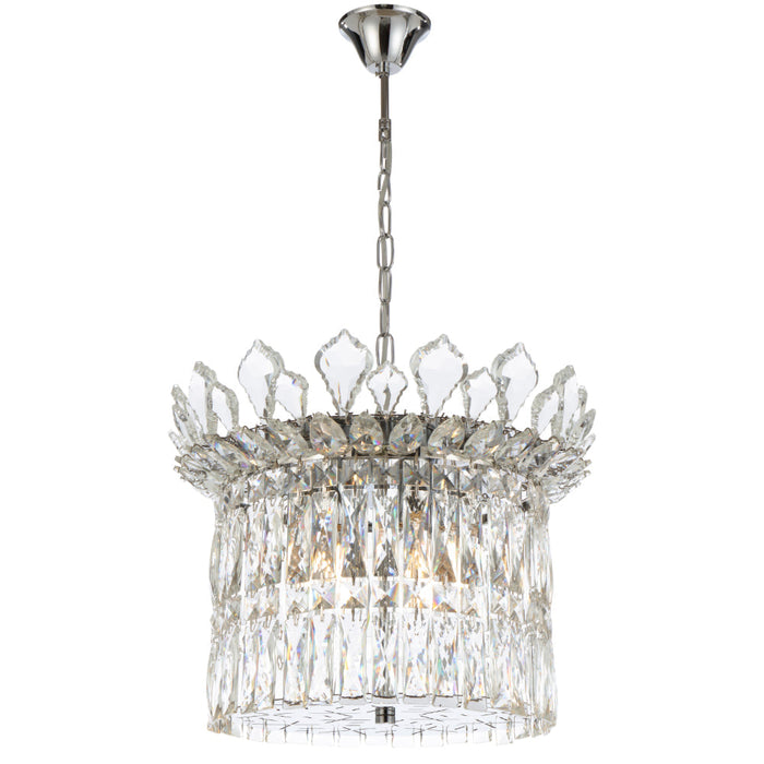 Virell 6 Light Pendant Chrome & Clear - VIRELL PE6-CH