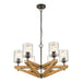 Buy Chandeliers Australia VOTIF Chandeliers 6 Lights Bronze Wood / Iron / Glass- VOTIF1