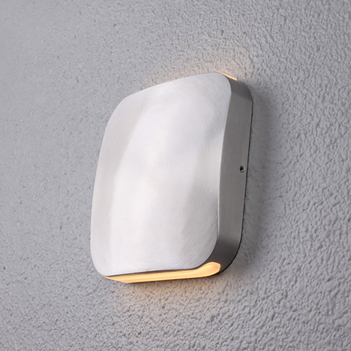Buy Up / Down Wall Lights Australia VOX Exterior LED Surface Mounted Up/Down Wall Light Polished Aluminium 9W 3000K IP54 - VOX3