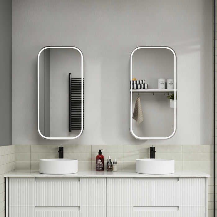 Vienna LED Shaving Cabinet 3CCT Matte White - LSCVIE-450-MW
