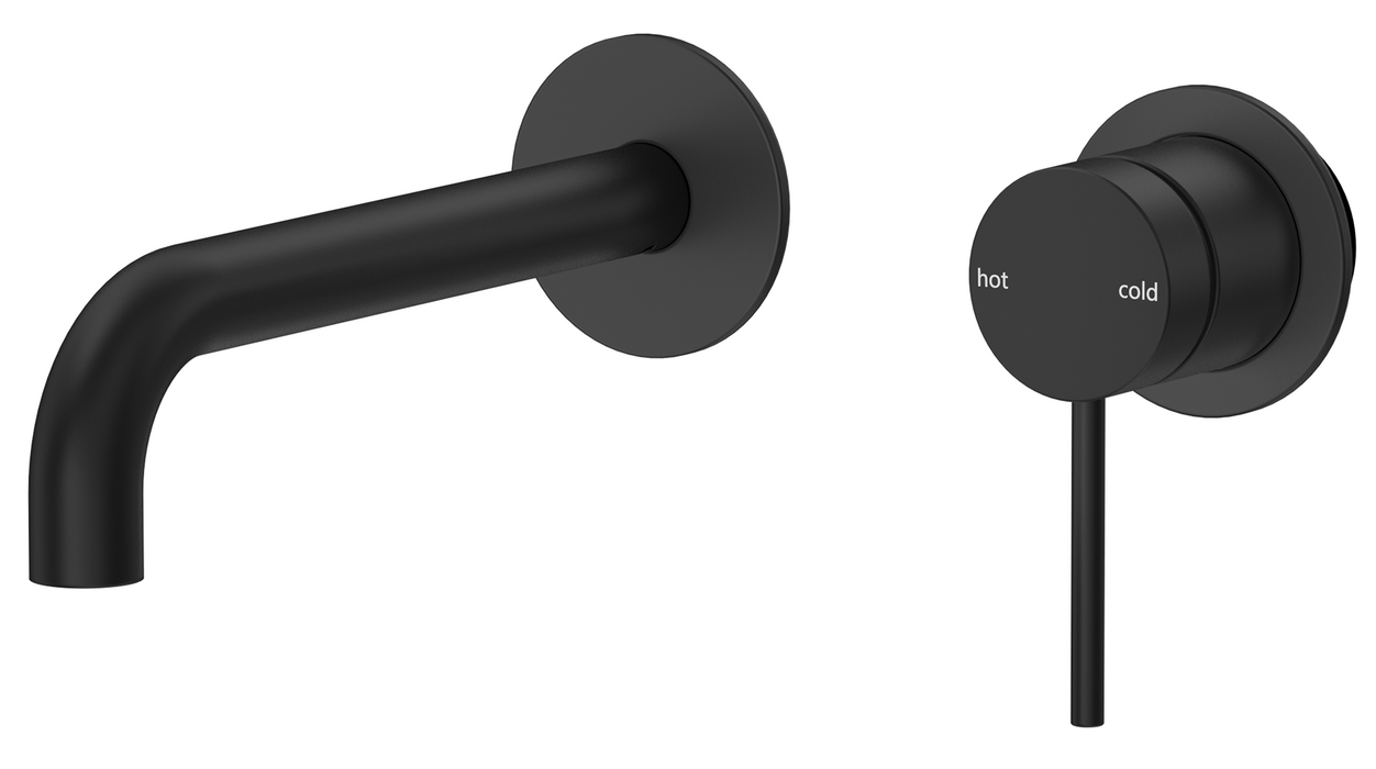 Mica Wall & Curved Spout Combo Trim Kit Only Black - WBC-5-2P-BLK-TK