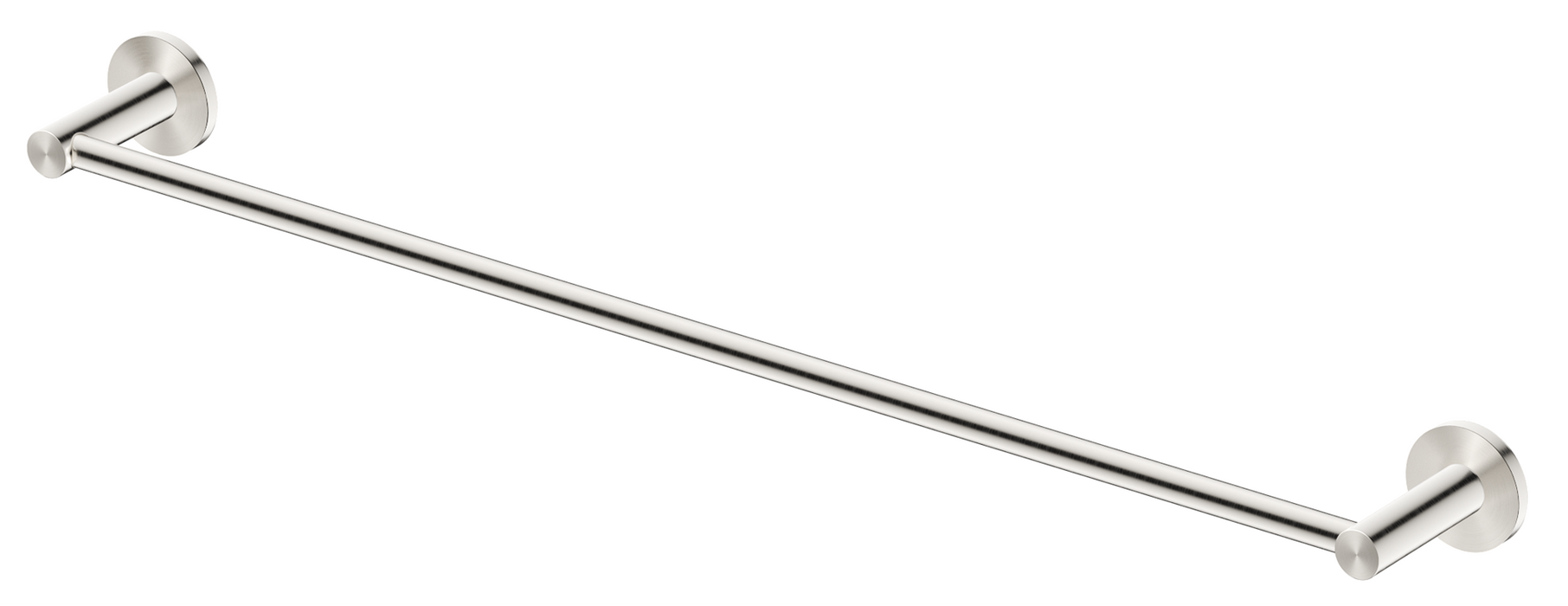 Mica 600mm Single Towel Rail Brushed Nickel - 1124-600-P-BN