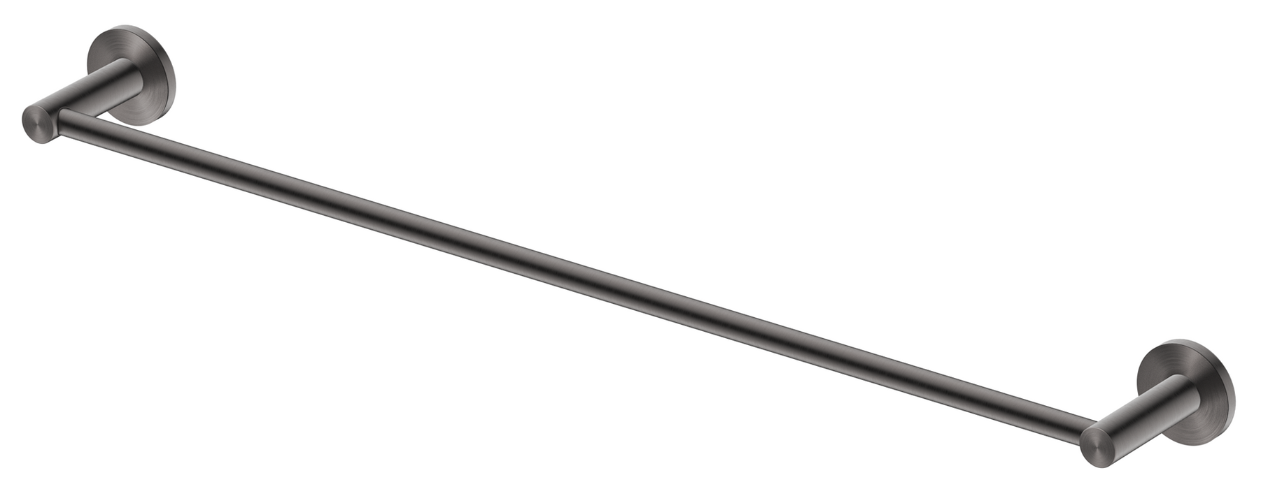 Mica 800mm Single Towel Rail Gunmetal - 1124-800-P-GM