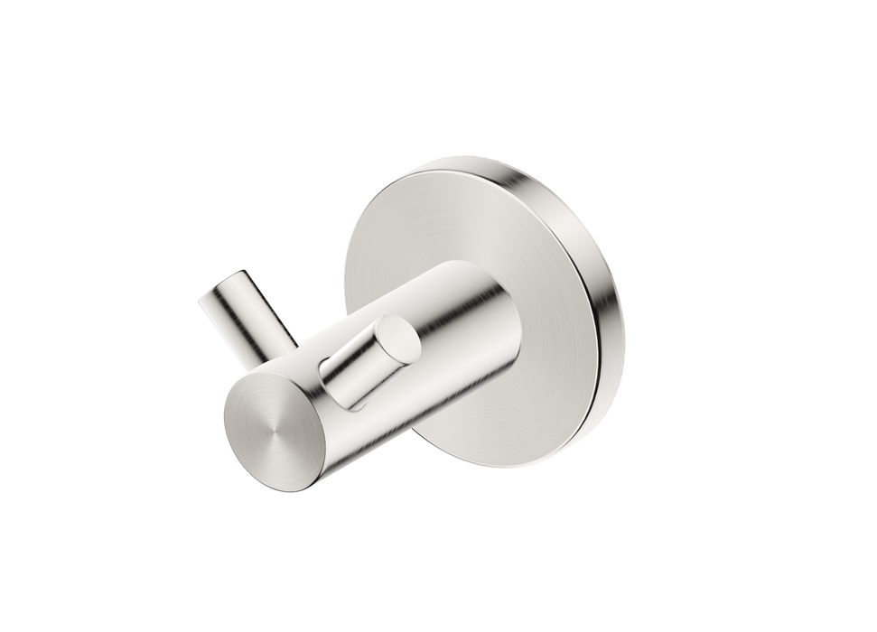 Mica Double Robe Hook Brushed Nickel - 1153-D-P-BN