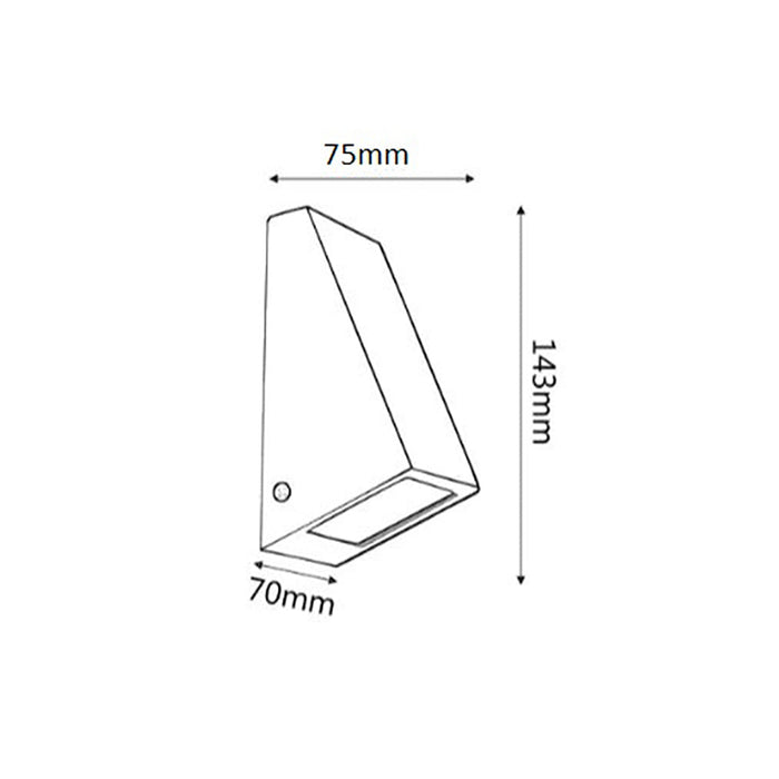 Buy Exterior Wall Lights Australia WEDGE Exterior Wall Light Black IP44 - WEDGEGBL