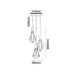 Buy Cluster Pendants Australia WHITEBAND White Iron Cage 3 Light Round Base Pendant - WHITEBAND2X3