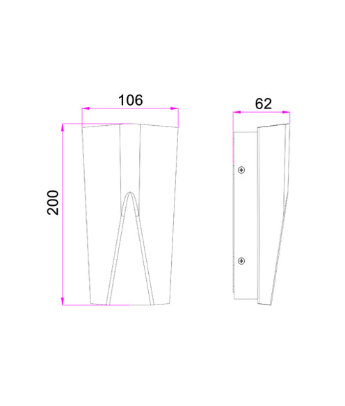 Wigtri Aluminium UP & Down LED Wall Light Dark Grey 11W TRI Colour - WIGTRI1