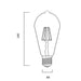 Buy LED Filament Globes Australia LED Filament Globe ES 240V 4W Amber Glass 3000K - GL F.PILT.4-AM83