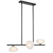 Buy Pendant Lights Australia ZECCA Pendant 3 Lights Black / Frost - ZECCA PE3H-BKFR