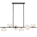 Buy Pendant Lights Australia ZECCA Pendant 6 Lights Black / Frost - ZECCA PE6-BKFR