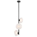 Buy Pendant Lights Australia ZECCA 3 Lights Vertical Pendant Black / Frost - ZECCA PE3V-BKFR