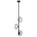 Buy Pendant Lights Australia ZECCA 3 Lights Vertical Pendant Black / Smoke- ZECCA PE3V-BKSM