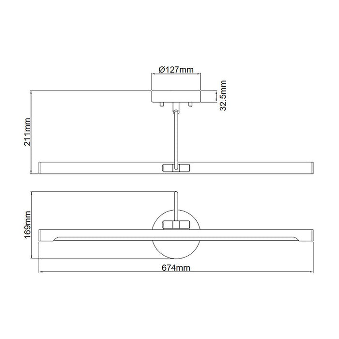 Alton Large LED Picture Light White - ALTON-PL-L-WHT
