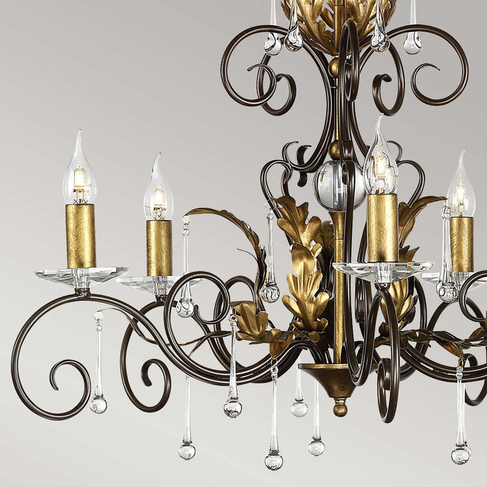 Amarilli 5 Light Pendant Bronze & Gold - AML5-BRONZE