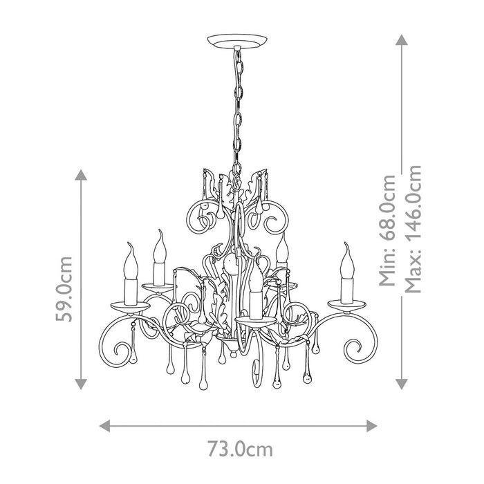 Amarilli 5 Light Pendant Bronze & Gold - AML5-BRONZE