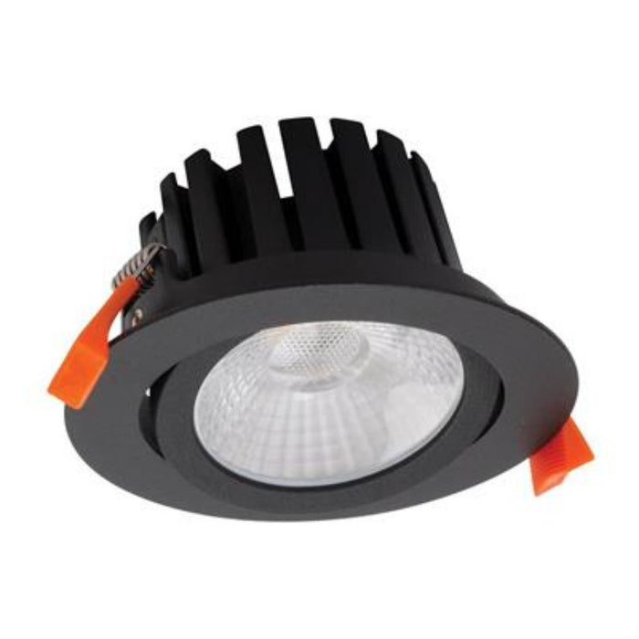 Buy Recessed LED Downlights Australia Aqua Tilt Recessed LED Downlight 13W Black Aluminium 3CCT / DALI - 21291