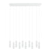 Buy LED Pendants Australia Bernabeta LED Pendant 10 Lights White Steel Transparent Plastic 4000K - 39703N