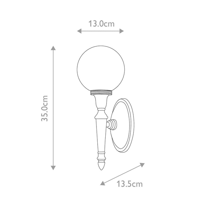 Dryden 350mm Vanity Light Polished Brass - BATH-DRYDEN4-PB