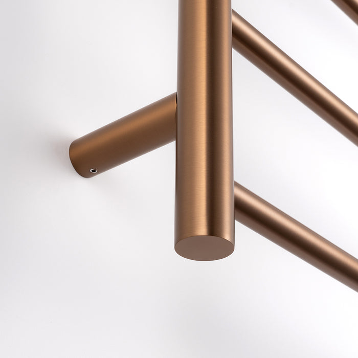 Heated Round Ladder 600 x 800mm Brushed Bronze - BB-RTR01RIGHT