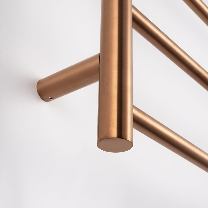 Heated Round Ladder 600 x 800mm Brushed Copper - BC-RTR01LEFT