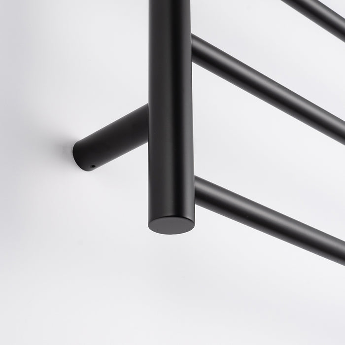 Heated Round Ladder 750 x 550mm Matt Black - BRTR03LEFT