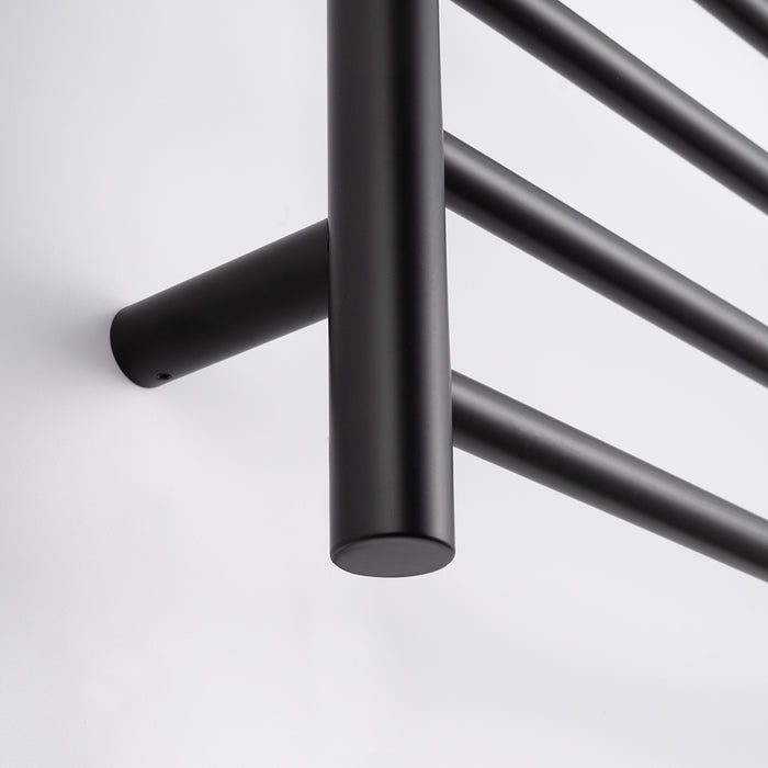 Heated Round Ladder 530 x 700mm Matt Black - BRTR530RIGHT