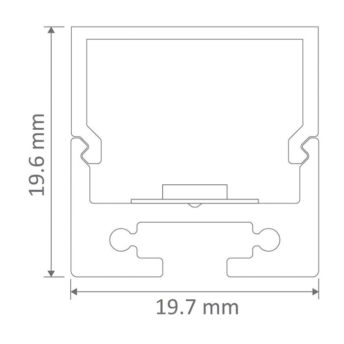 Buy Strip Light Profiles Australia Bloc Surface Mounted Strip Light Profile Black Aluminium - 22068