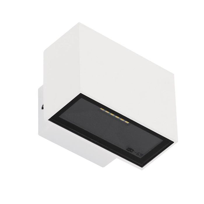 Buy Up / Down Wall Lights Australia Block Up & Down Wall 2 Lights 6W White Aluminium 3000K - 19572
