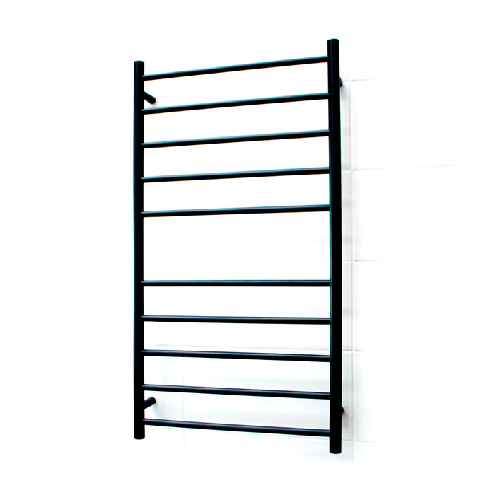 Heated Round Ladder 600 x 1100mm Matt Black - BRTR02RIGHT