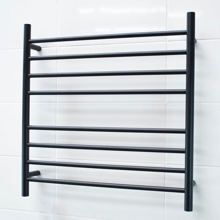 Heated Round Ladder 750 x 750mm Matt Black - BRTR06LEFT