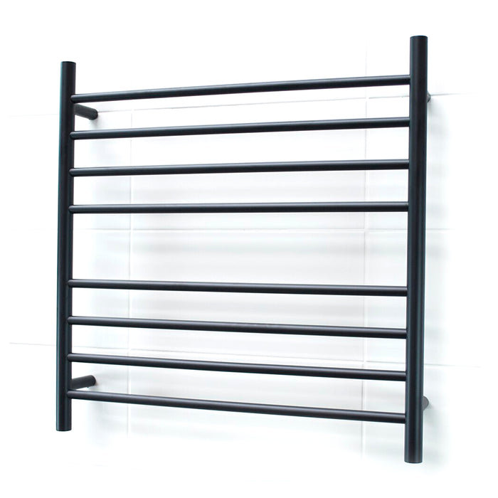 Heated Round Ladder 750 x 750mm Matt Black - BRTR06LEFT
