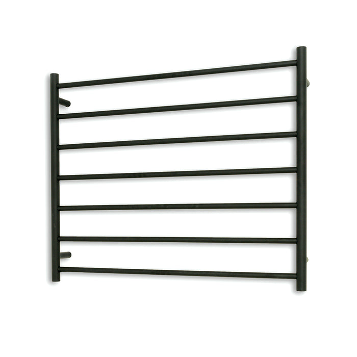 Heated Round Ladder 900 x 750mm Matt Black - BRTR08LEFT