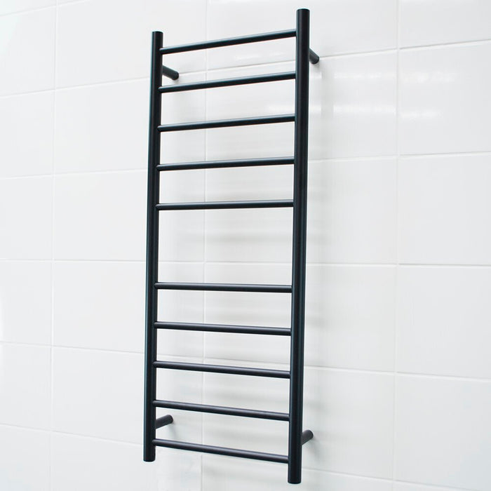 Heated Round Ladder 430 x 1100mm Matt Black - BRTR430RIGHT