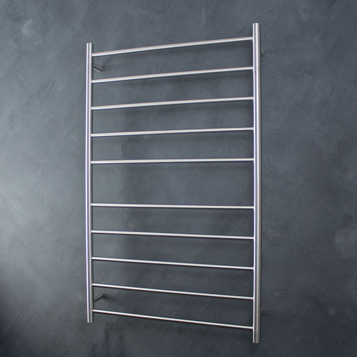 Heated Round Ladder 750 x 1200mm Brushed Satin - BRU-RTR04LEFT
