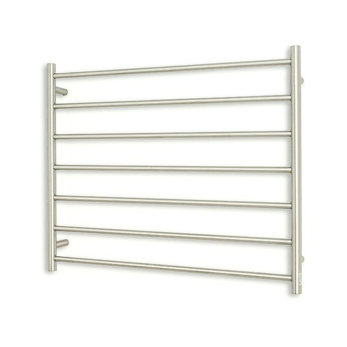 Heated Round Ladder 900 x 750mm Brushed Satin - BRU-RTR08LEFT