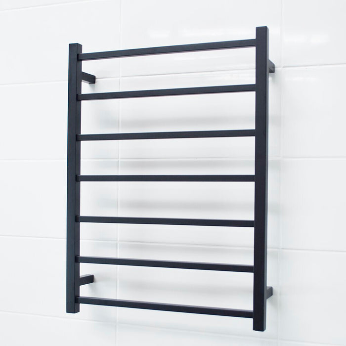 Heated Square Ladder 600 x 800mm Matt Black - BSTR01LEFT