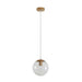 Buy Pendant Lights Australia Bubble Pendant Light W200mm Satin Brass Clear Glass - 31455