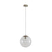 Buy Pendant Lights Australia Bubble Pendant Light W250mm Satin Chrome Clear Glass - 31467