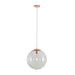 Buy Pendant Lights Australia Bubble Pendant Light W300mm Rose Gold Clear Glass - 31482