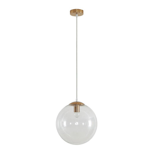 Buy Pendant Lights Australia Bubble Pendant Light W300mm Satin Brass Clear Glass - 31483