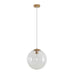 Buy Pendant Lights Australia Bubble Pendant Light W300mm Satin Brass Clear Glass - 31483