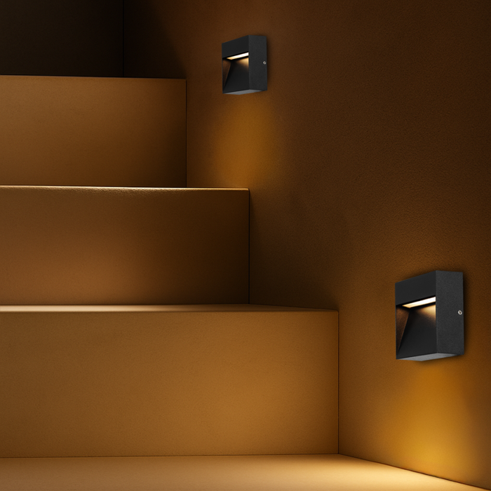 Musan LED Square Wall Light 24V 3W 3000K Black - MUSAN SQ.24-BK