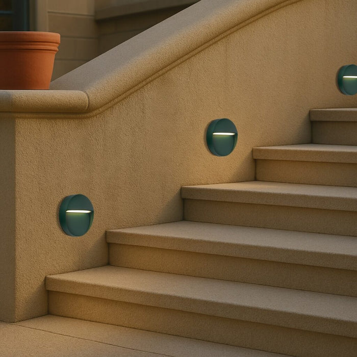 Terin LED Round Wall Light 24V 3W 3000K Green - TERIN RD-GN324