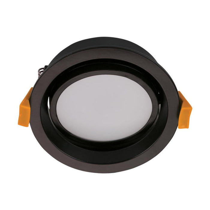 Buy Recessed LED Downlights Australia Deco Tilt Round Recessed LED Downlight 13W Black Aluminium 3CCT / DALI - 21668