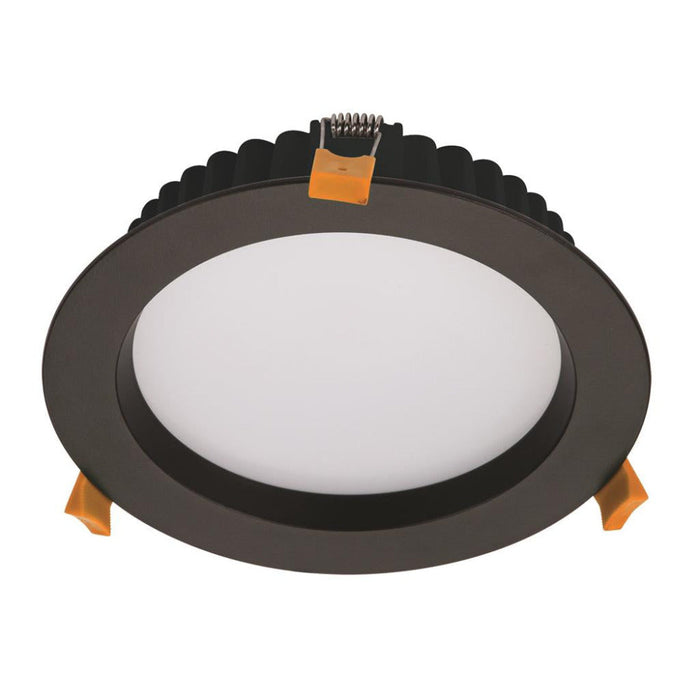 Buy Recessed LED Downlights Australia Deco Round Recessed LED Downlight 20W Black Aluminium 3CCT / DALI - 21595