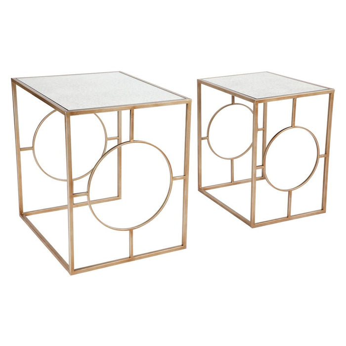 Melrose Nesting Set of 2 Side Table Antique Gold - 31290