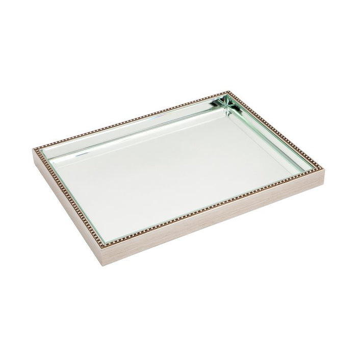 Zeta Set Of 3 Range Mirrror Tray Antique Silver - Z50496